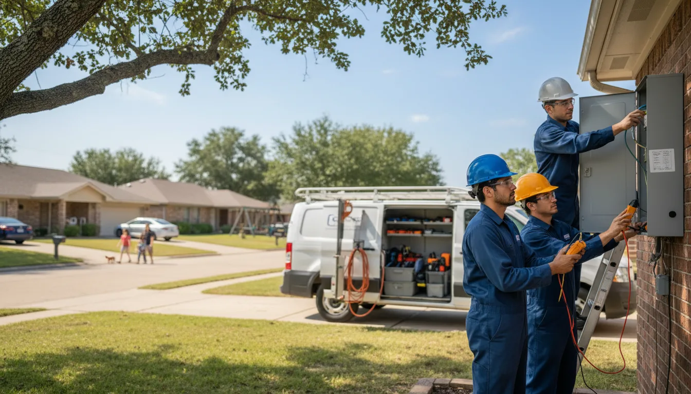 Certified electrician providing emergency electrical services in Van Alstyne, TX